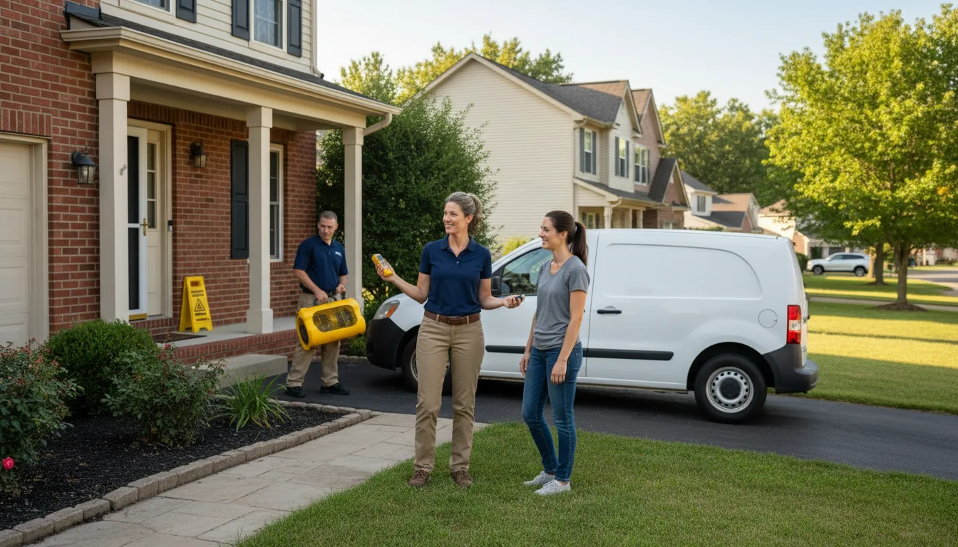 Water restoration image for Dehumidification And Cleanup Services in Bluffton, AR